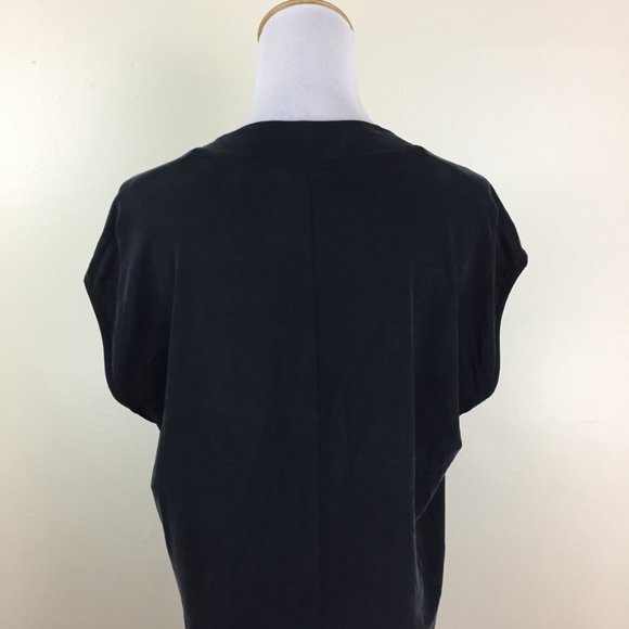 DOLAN Left Coast Coll Anthropologie Loose Fit Black Pockets High Low Hem Dress - Picture 11 of 11